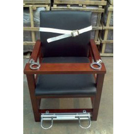 ZAS-M-R5型木制软靠背审讯椅（带手铐脚锁）