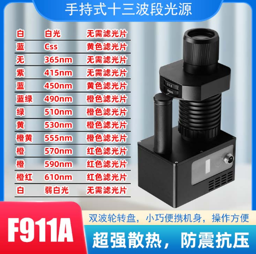F911A 手持式十三波段光源